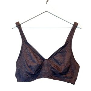 Cacique Women’s Wire Free Bra Unlined Size 46D Purple